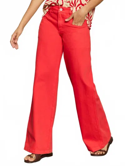SANCTUARY HIGHLAND WIDE LEG PANT IN CAYENNE