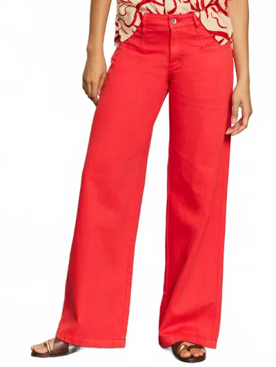 Sanctuary Highland Wide Leg Standard Rise Pant In Cayenne In White