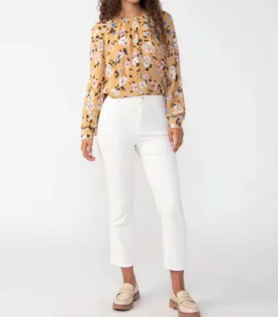 Sanctuary Highrise Good Vibes Crop Denim In Creme In White