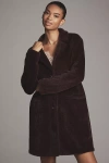 Sanctuary Hometown Fuzzy Knit Coat Jacket In Brown
