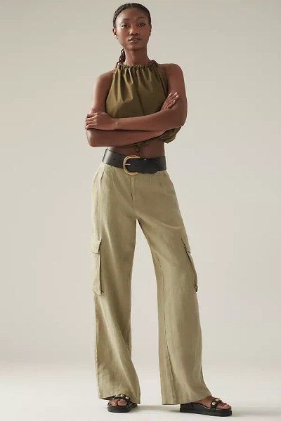 Sanctuary Hopper Mid-rise Straight-leg Cargo Pants In Green