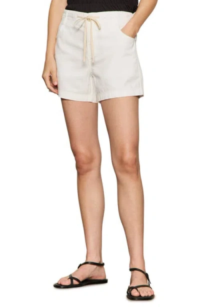 Sanctuary Idyll Tie Waist Denim Shorts In White