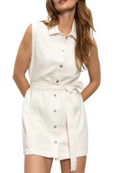 Sanctuary Ila Denim Mini Dress In White