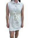 Sanctuary Ila Short Denim Dress Bleached In White In White
