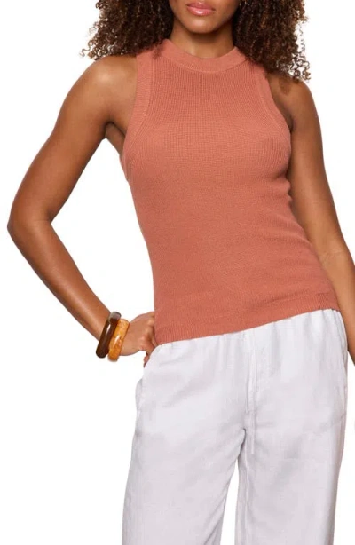 Sanctuary In The Mix Cotton Sweater Tank In Brown
