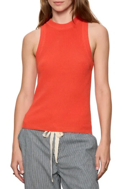 Sanctuary In The Mix Cotton Sweater Tank In Red