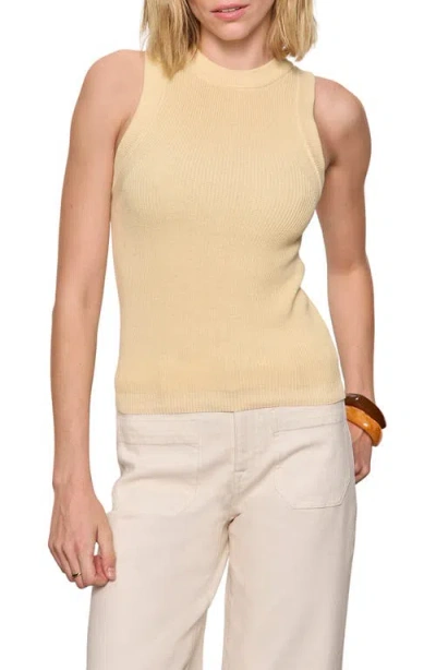 Sanctuary In The Mix Cotton Sweater Tank In Yellow