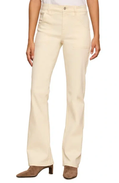 Sanctuary Insider High Waist Bootcut Jeans In Neutral