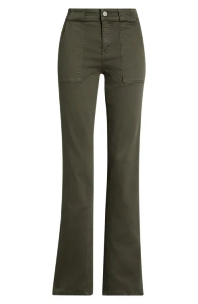 Sanctuary Insider High Waist Bootcut Jeans In Green