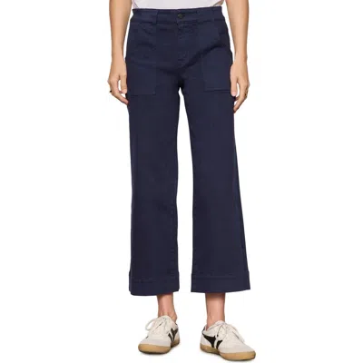 Sanctuary Insider High Waist Cropped Straight Leg Jeans In Blue