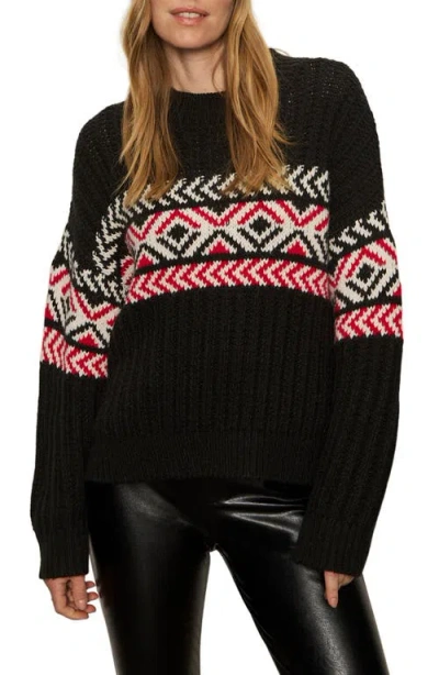 Sanctuary Send It Sweater In Black Multi