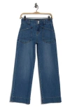 Sanctuary Ivy Crop Wide Leg Jeans In Blue