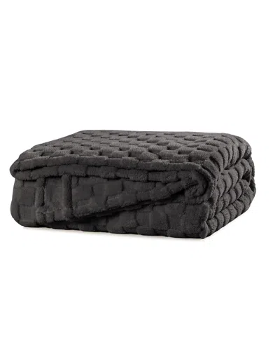 Sanctuary Jacquard Sherpa Blanket, Full/queen In Gray