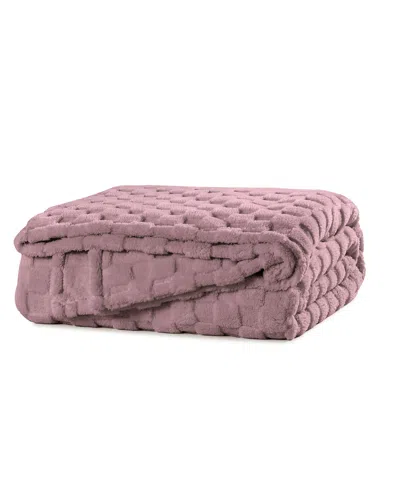 Sanctuary Jacquard Sherpa Blanket, Full/queen In Purple