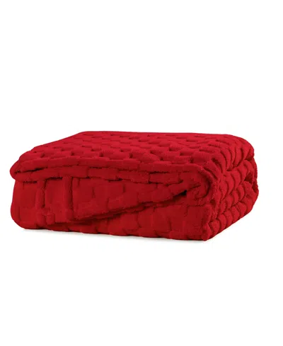 Sanctuary Jacquard Sherpa Blanket, Full/queen In Red