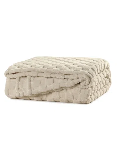 Sanctuary Jacquard Sherpa Blanket, King In Brown