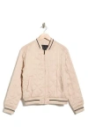 Sanctuary Je T Aime Onion Quilted Bomber Jacket In Neutral