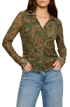 Sanctuary Juno Button Front Shirt In Green