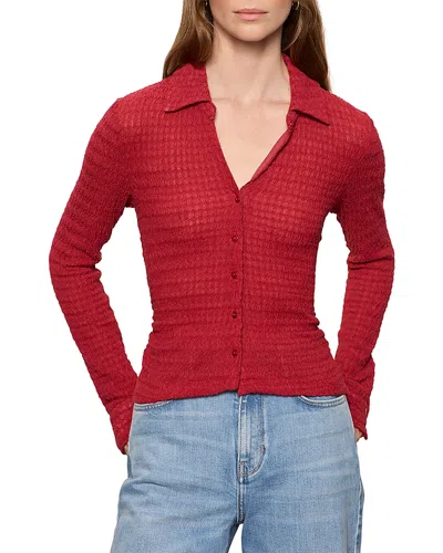 SANCTUARY JUNO TEXTURED BUTTON FRONT TOP