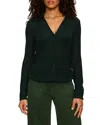 Sanctuary Juno Textured Button Front Top In Blue