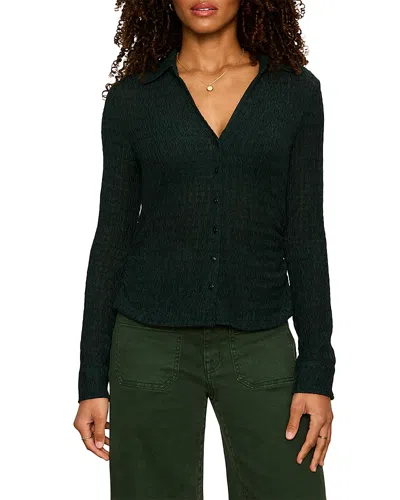 SANCTUARY JUNO TEXTURED BUTTON FRONT TOP