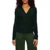 Sanctuary Juno Textured Button Front Top In Forest