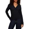 Sanctuary Juno Textured Button-up Top In Blue