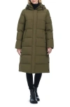 Sanctuary Kayla Quilted 700 Fill Power Down Coat In Olive