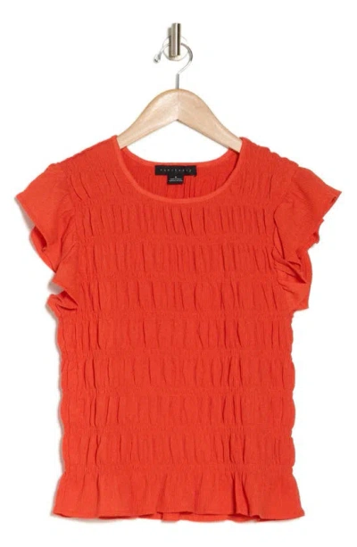 Sanctuary Keep It Smocked Top In Tart Red