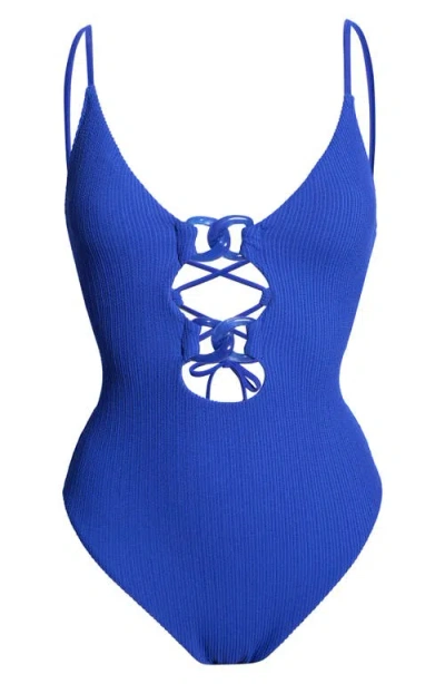 Sanctuary Keyhole Chain Link One-piece Swimsuit In Multi