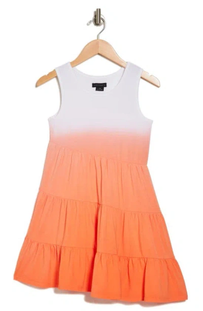 Sanctuary Kids' Dip Dye Knit Tank Dress In Orange