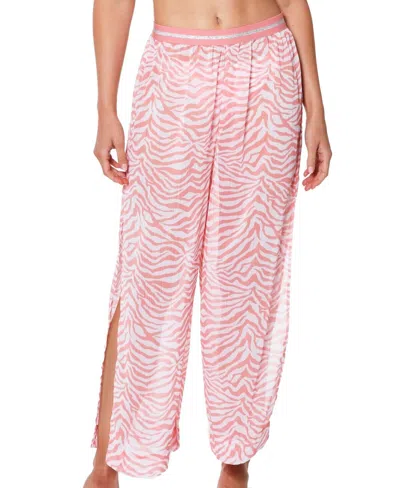 Sanctuary Kitty Pants Women's Swirl Print Side Slit Cover-up Jdm1014 In Multi