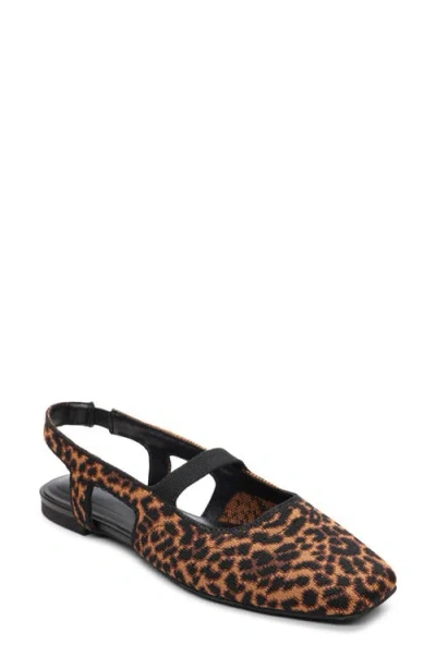 Sanctuary Klara Slingback Flat In Animal Print