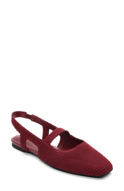 Sanctuary Klara Slingback Flat In Burgundy
