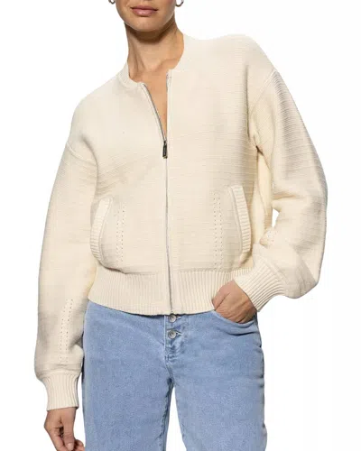 Sanctuary Knitted Bomber Jacket In Muslin In Neutral
