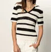 Sanctuary Stripe Cotton Polo Sweater In Multi