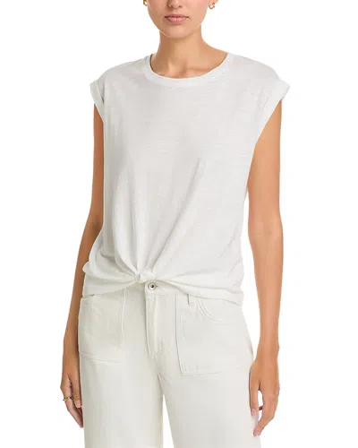Sanctuary Knotted Hem Muscle Tee In White