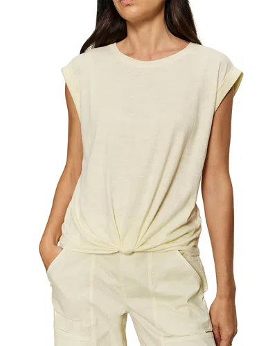 Sanctuary Knotted Hem Muscle Tee In Neutral
