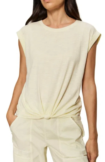 Sanctuary Knotted Hem Muscle Tee In Neutral
