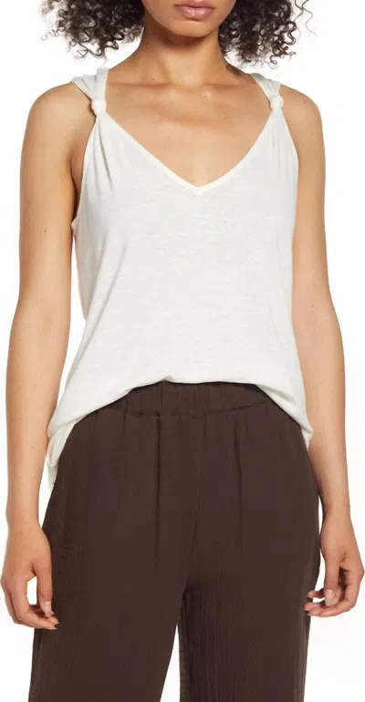 Sanctuary Knotted Strap Tank Top In White
