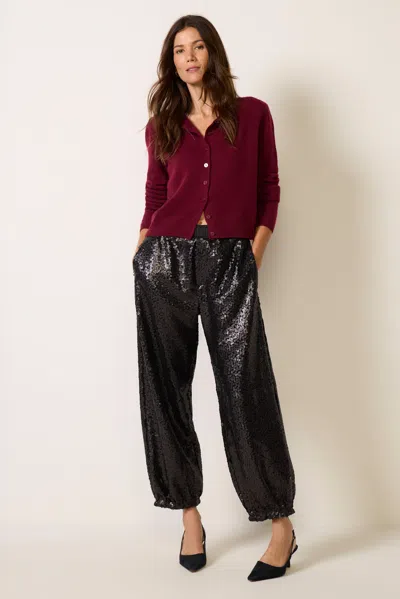Sanctuary Krystal Sequin Balloon Pant In Black