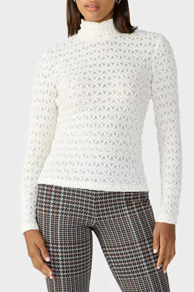 Sanctuary Lace Mock Neck Top In Milk In White