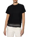 Sanctuary Lace Remix Tee In Black