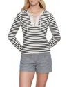 Sanctuary Lace Up Striped Sweater