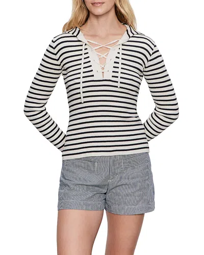 Sanctuary Lace Up Striped Sweater