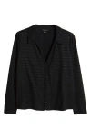 Sanctuary Lacy Mesh Button-up Shirt In Black