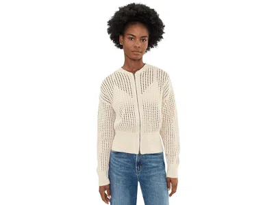 Sanctuary Laguna Openwork Bomber Women's Sweater Summer Sand: Xl (us 14) In Brown