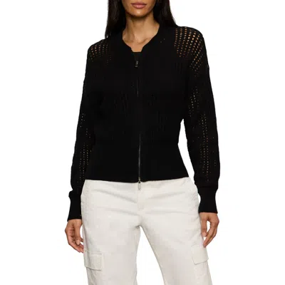 Sanctuary Laguna Openwork Sweater In Black