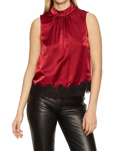 Sanctuary Late Night Satin Tank In Crimson In Red