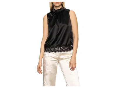 Sanctuary Late Night Satin Tank Top In Black